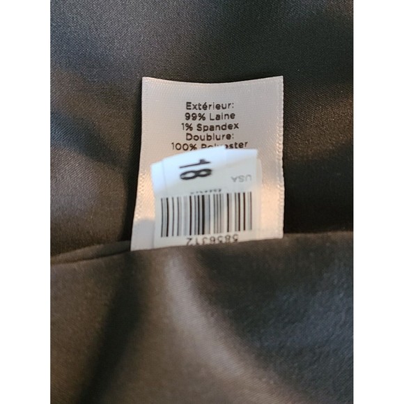 Talbots Straight Skirt Grey Wool-Blend Italian Flannel Business Office Size 6 - Picture 6 of 6